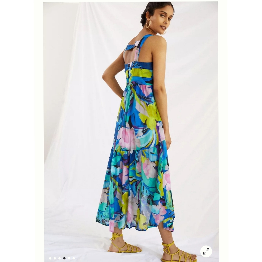 Anthropologie Sunny Midi Dress Size L - Picture 6 of 13